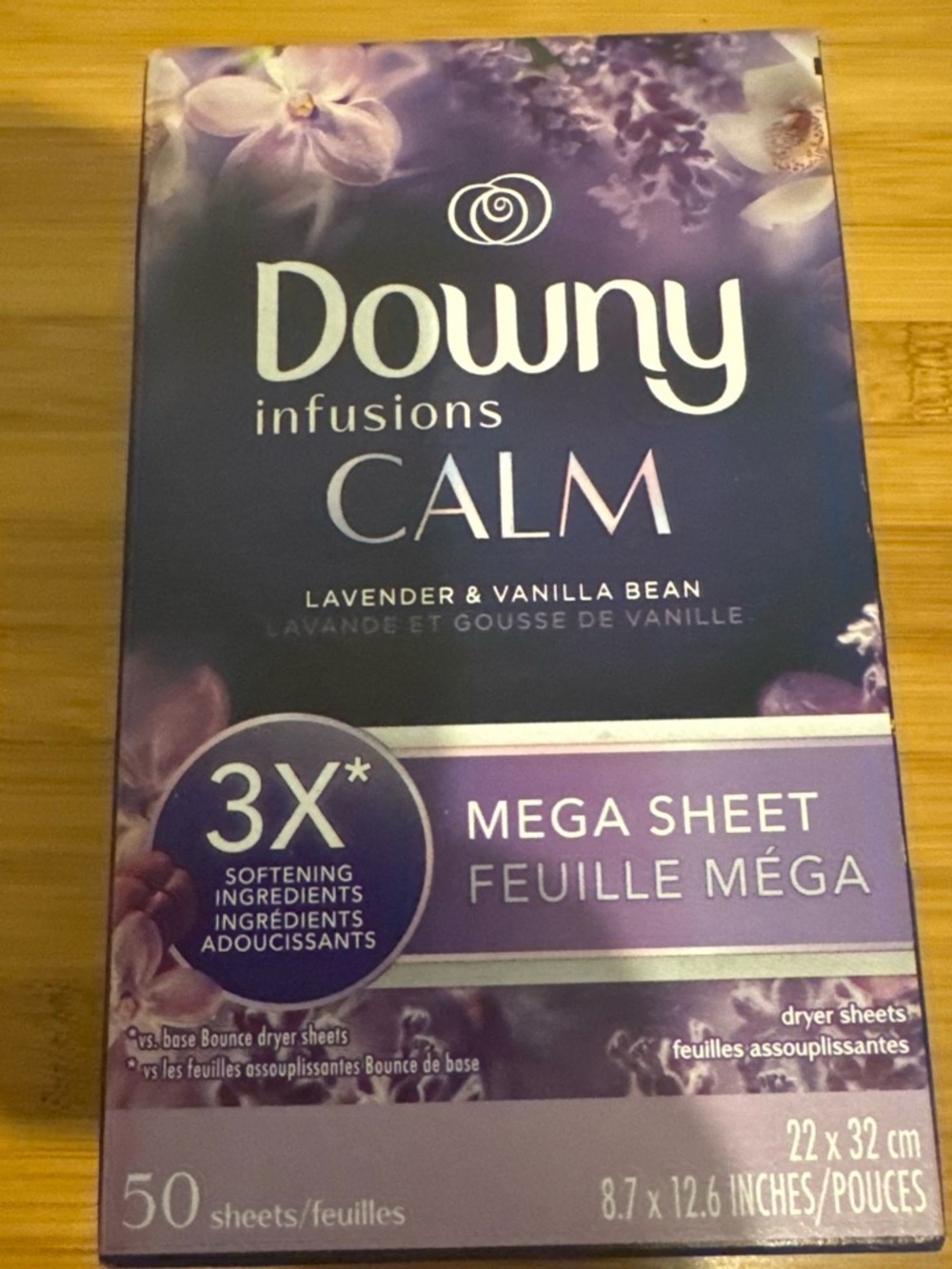 Downy Calm Lavender & Vanilla Bean Mega Dryer Sheets - Purple